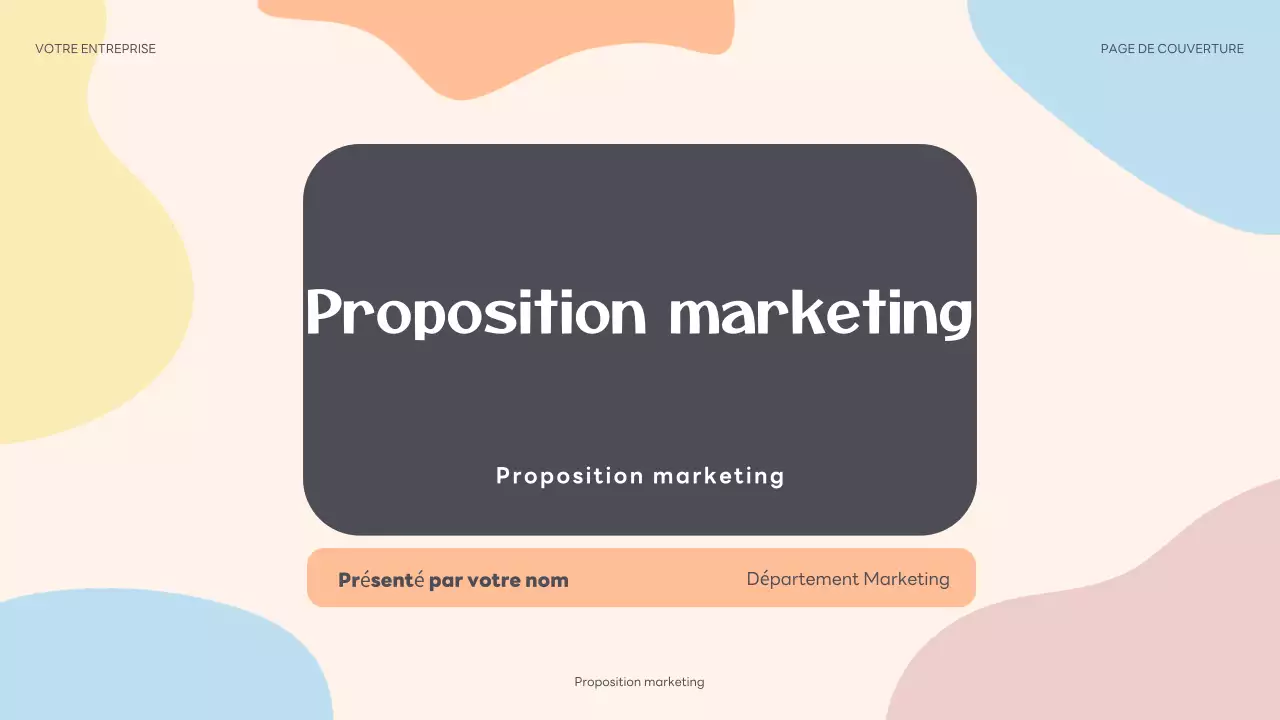 Présentation d'une proposition de marketing abstraite de couleur beige