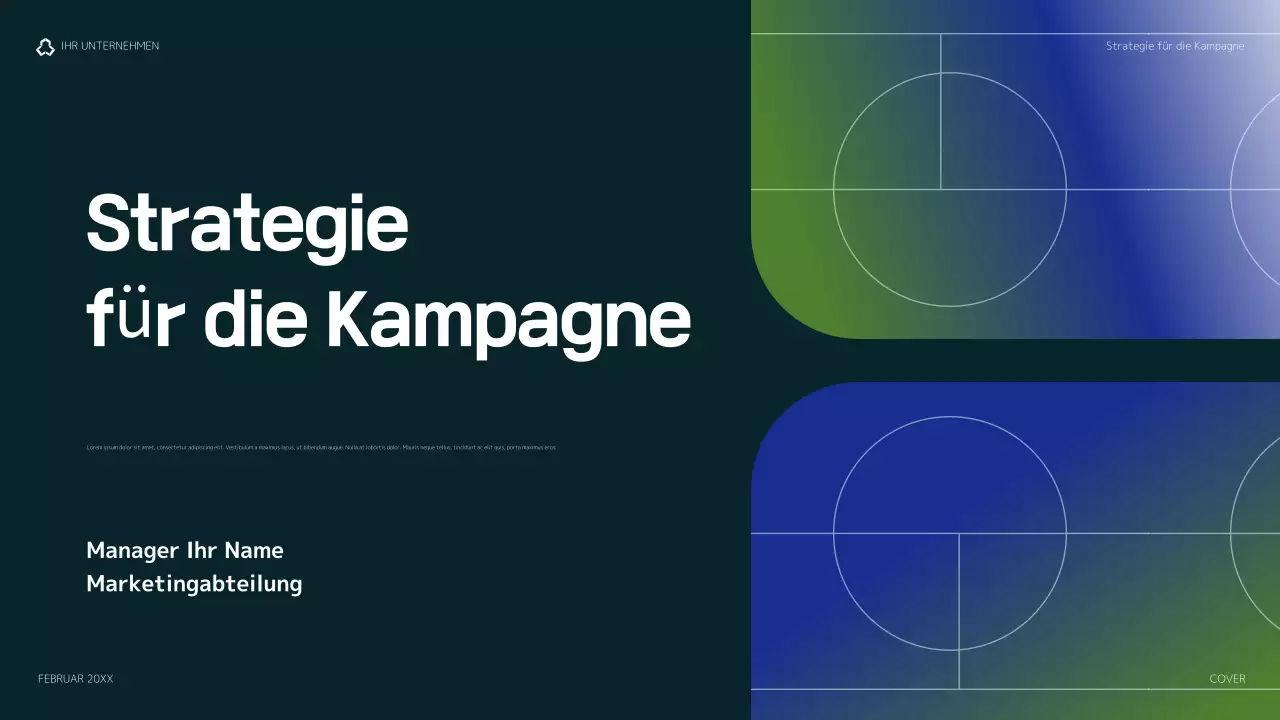 grüner moderner Marketingplan