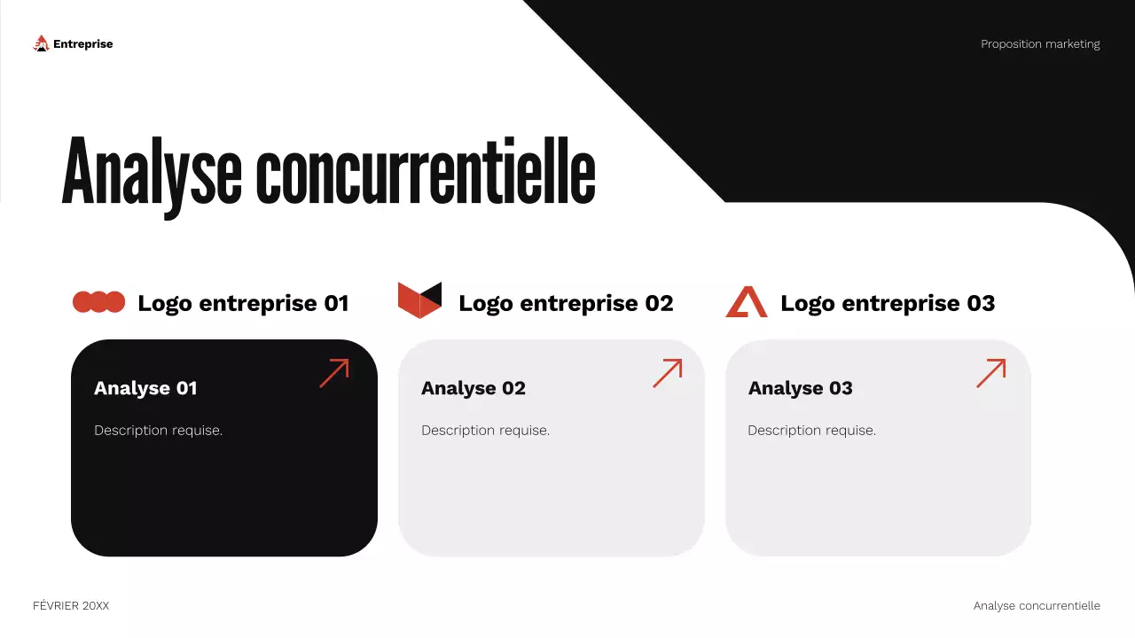 document de proposition de marketing géométrique rouge