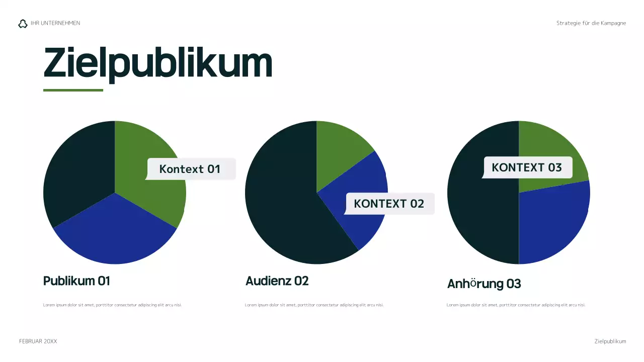 grüner moderner Marketingplan