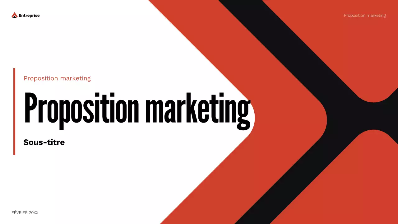 document de proposition de marketing géométrique rouge