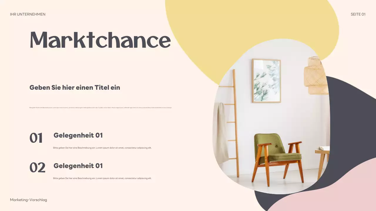 beige abstrakte marketing vorschlag präsentation