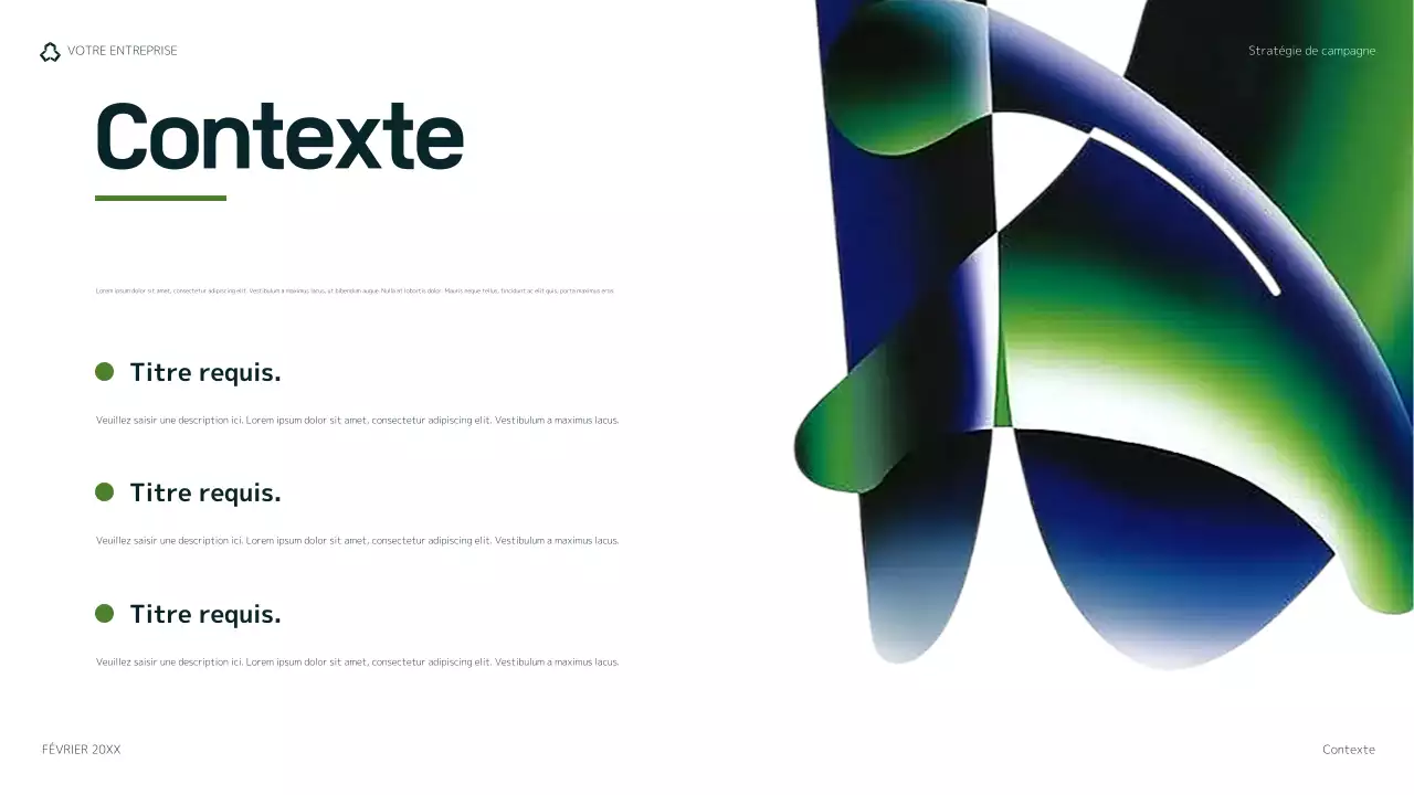 plan de marketing vert moderne