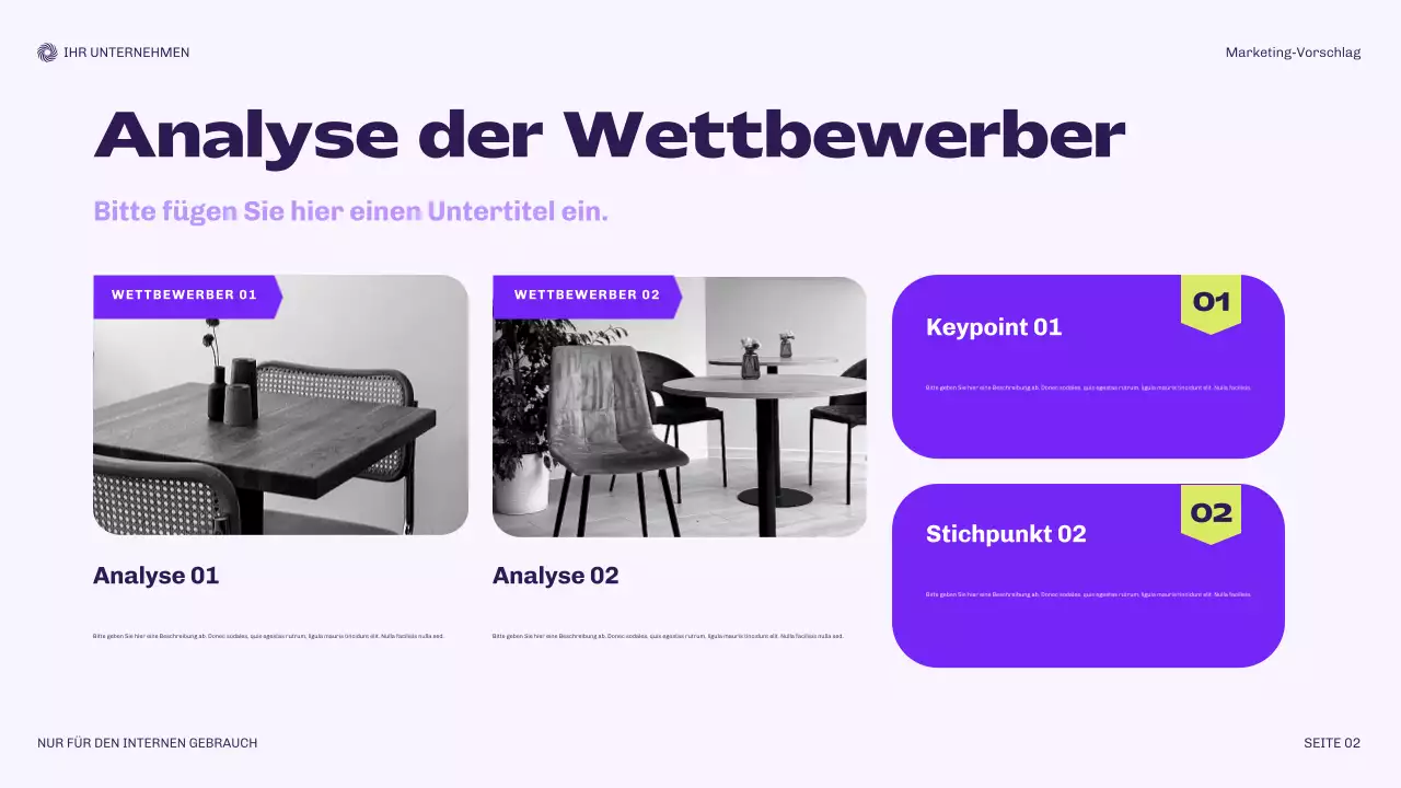 lila modernes Marketingdokument