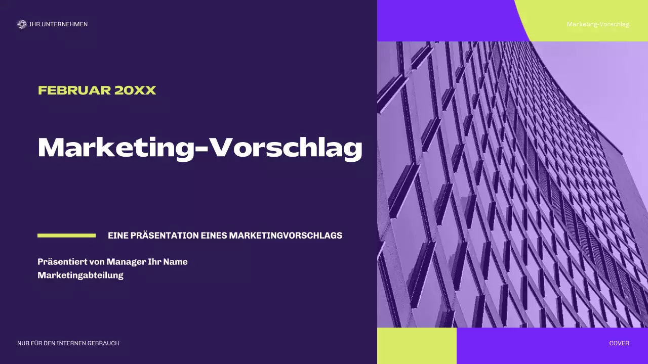 lila modernes Marketingdokument