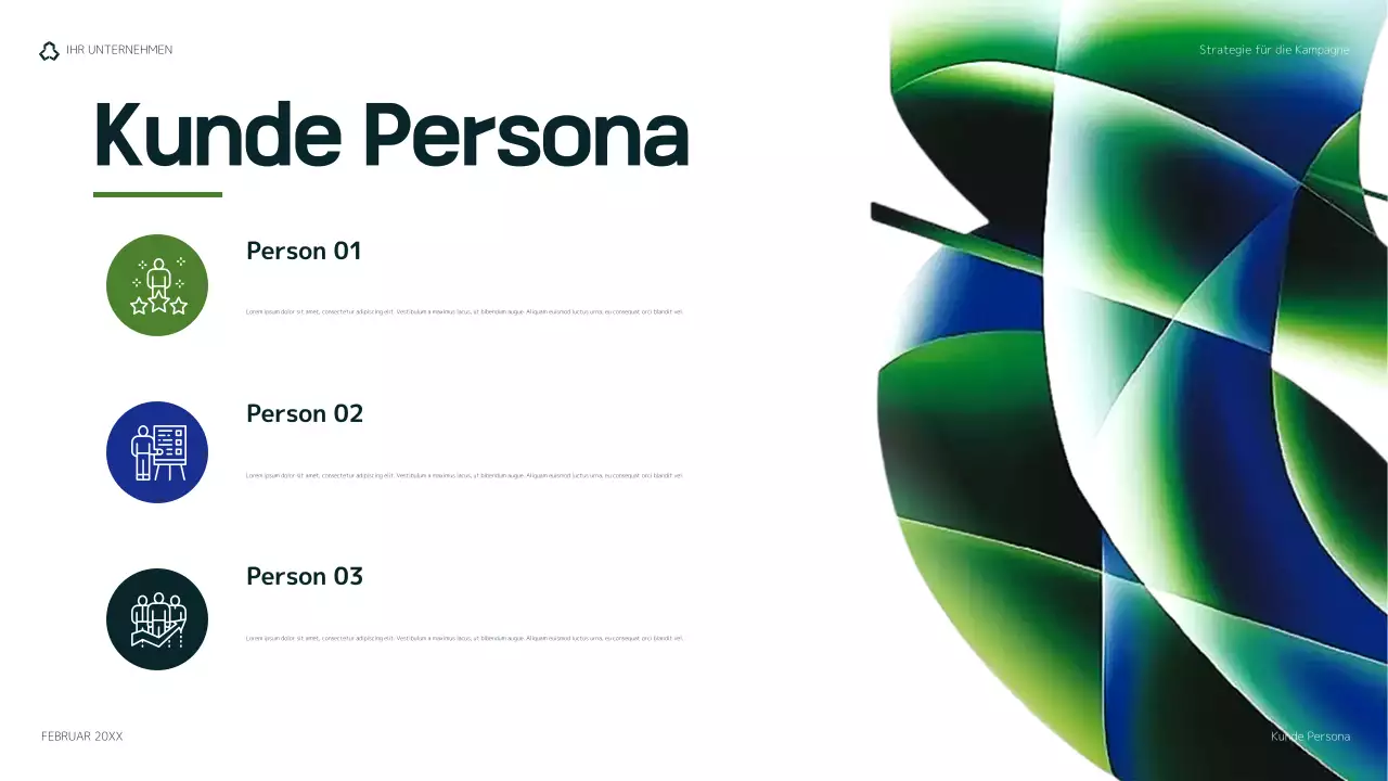 grüner moderner Marketingplan