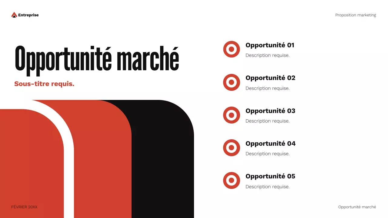 document de proposition de marketing géométrique rouge