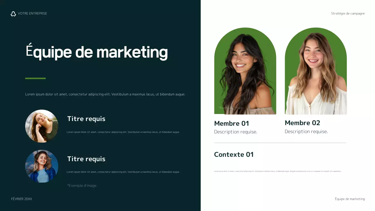 plan de marketing vert moderne