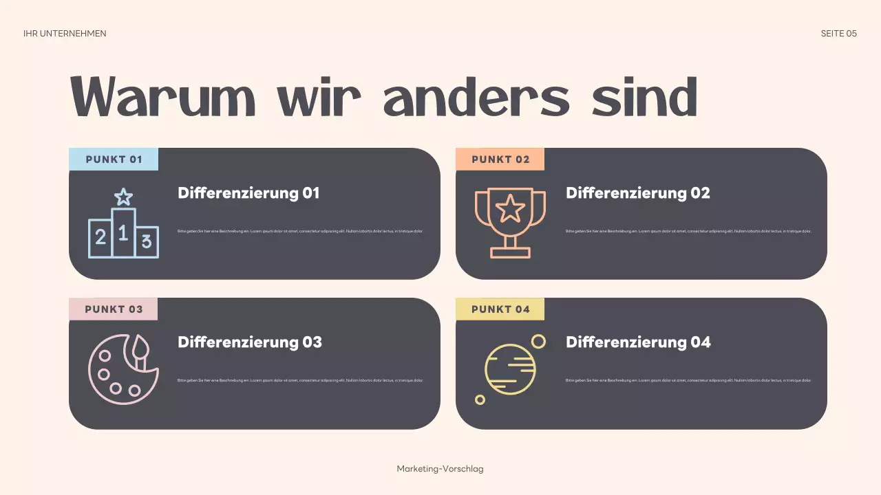 beige abstrakte marketing vorschlag präsentation