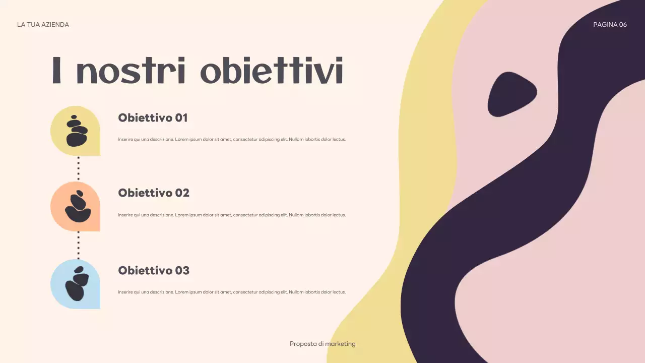 presentazione della proposta di marketing astratta beige