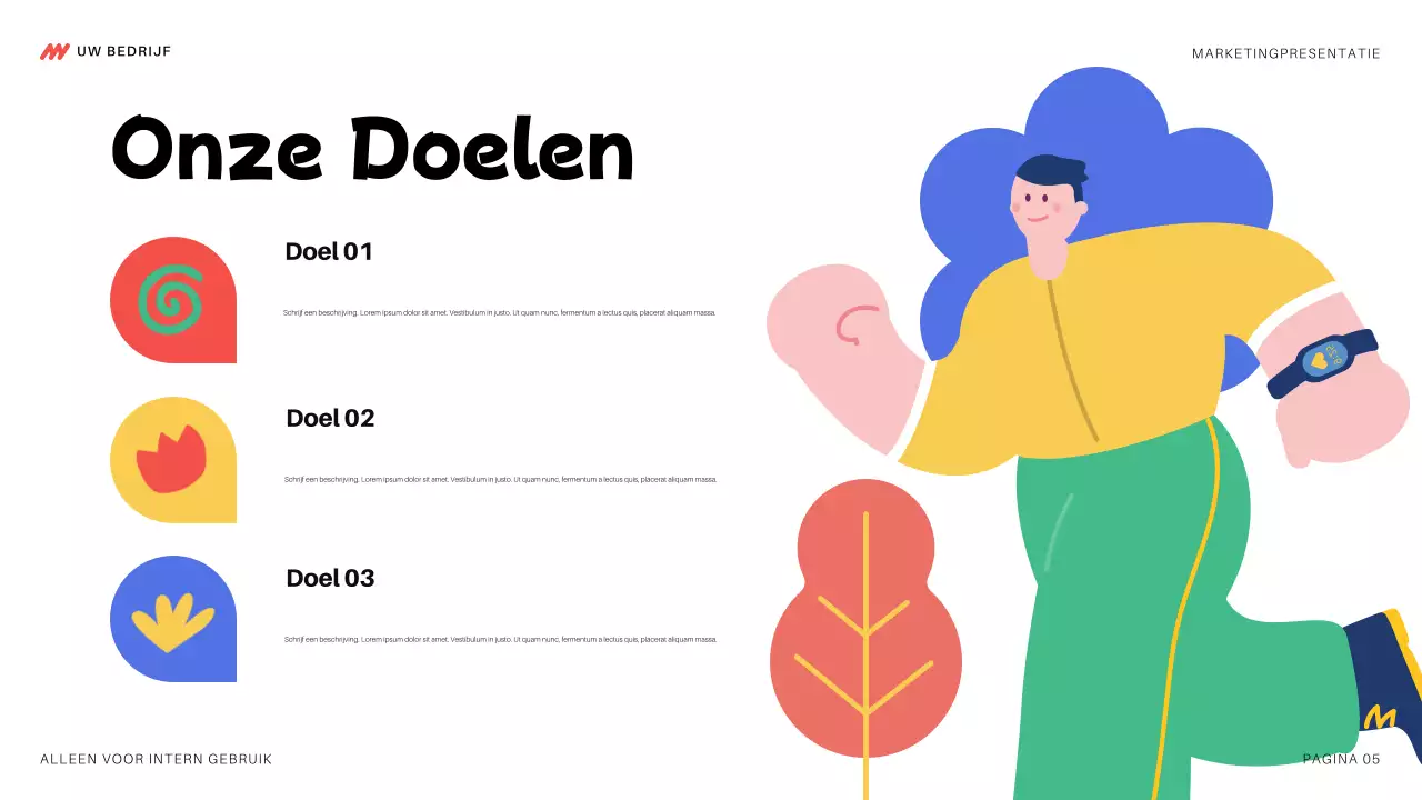 kleurrijke moderne marketingpresentatie