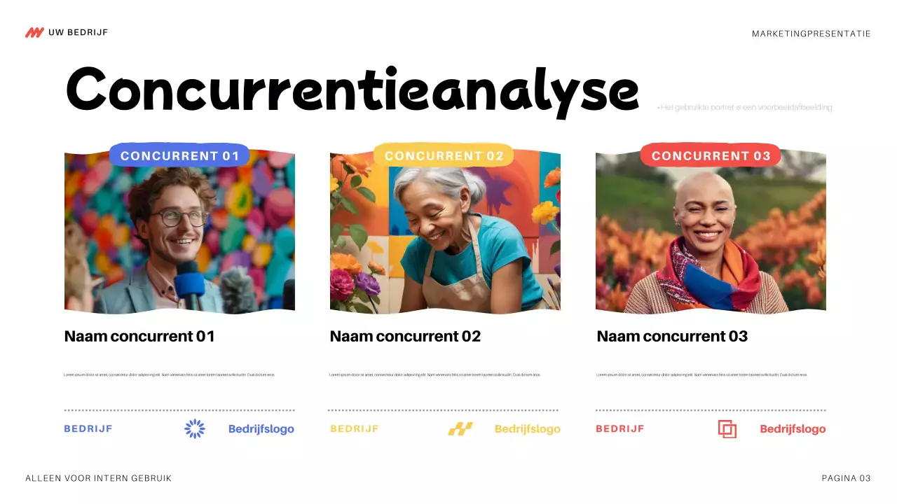 kleurrijke moderne marketingpresentatie