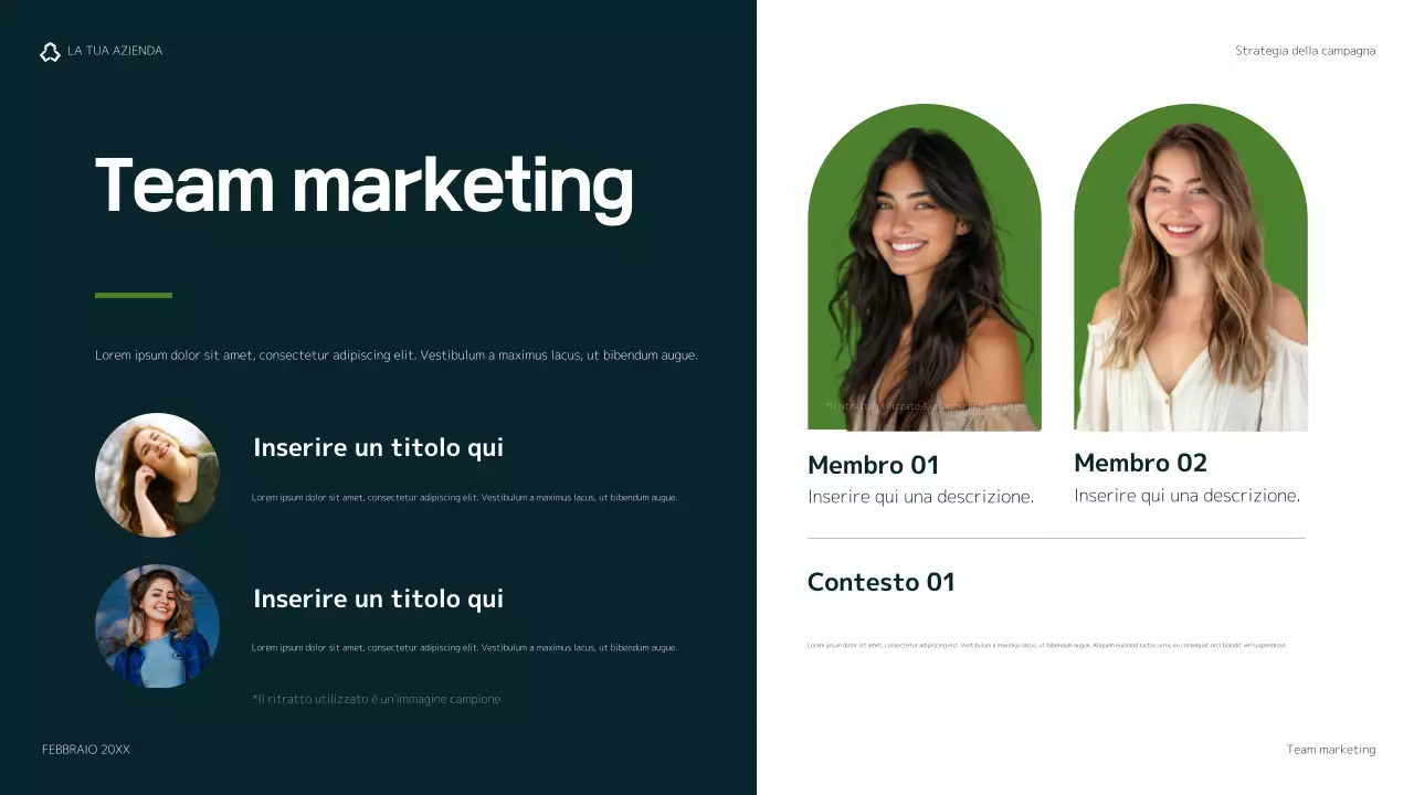 piano di marketing verde e moderno