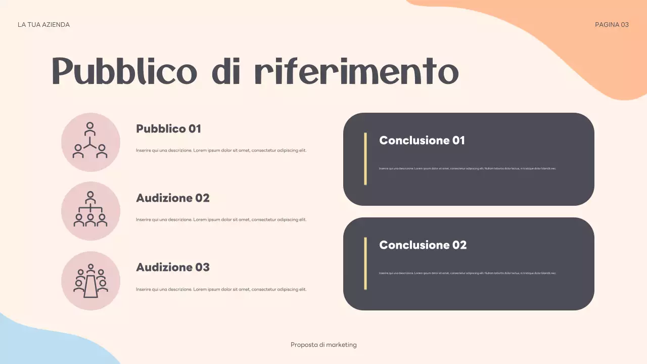 presentazione della proposta di marketing astratta beige