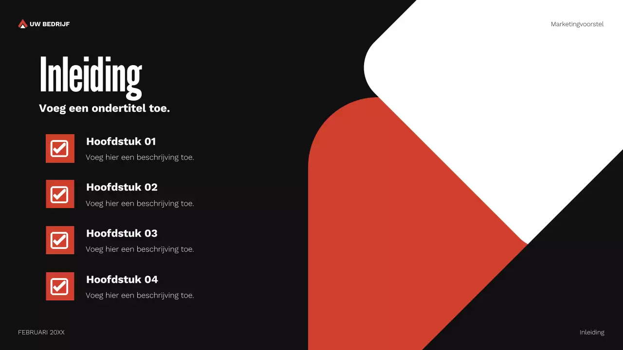 document marketingvoorstel rode geometrie