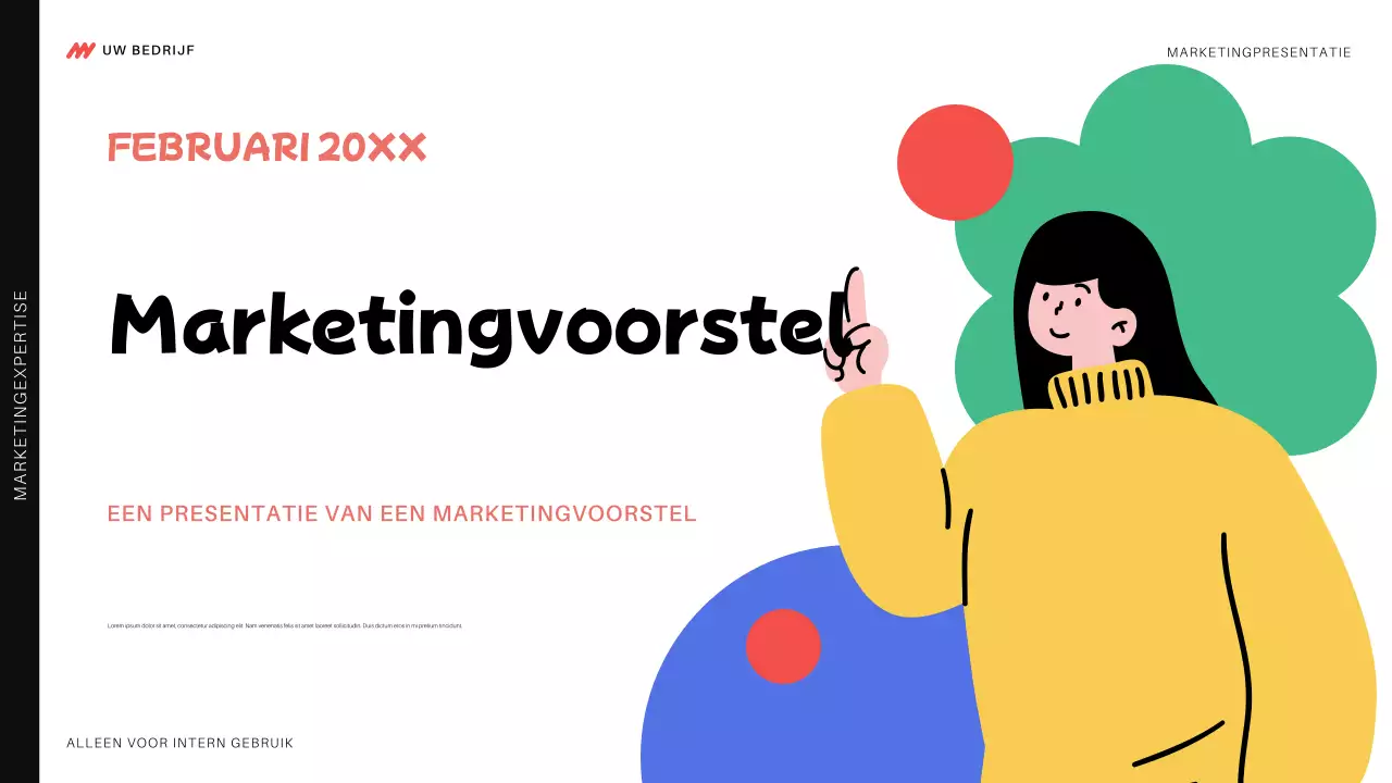 kleurrijke moderne marketingpresentatie