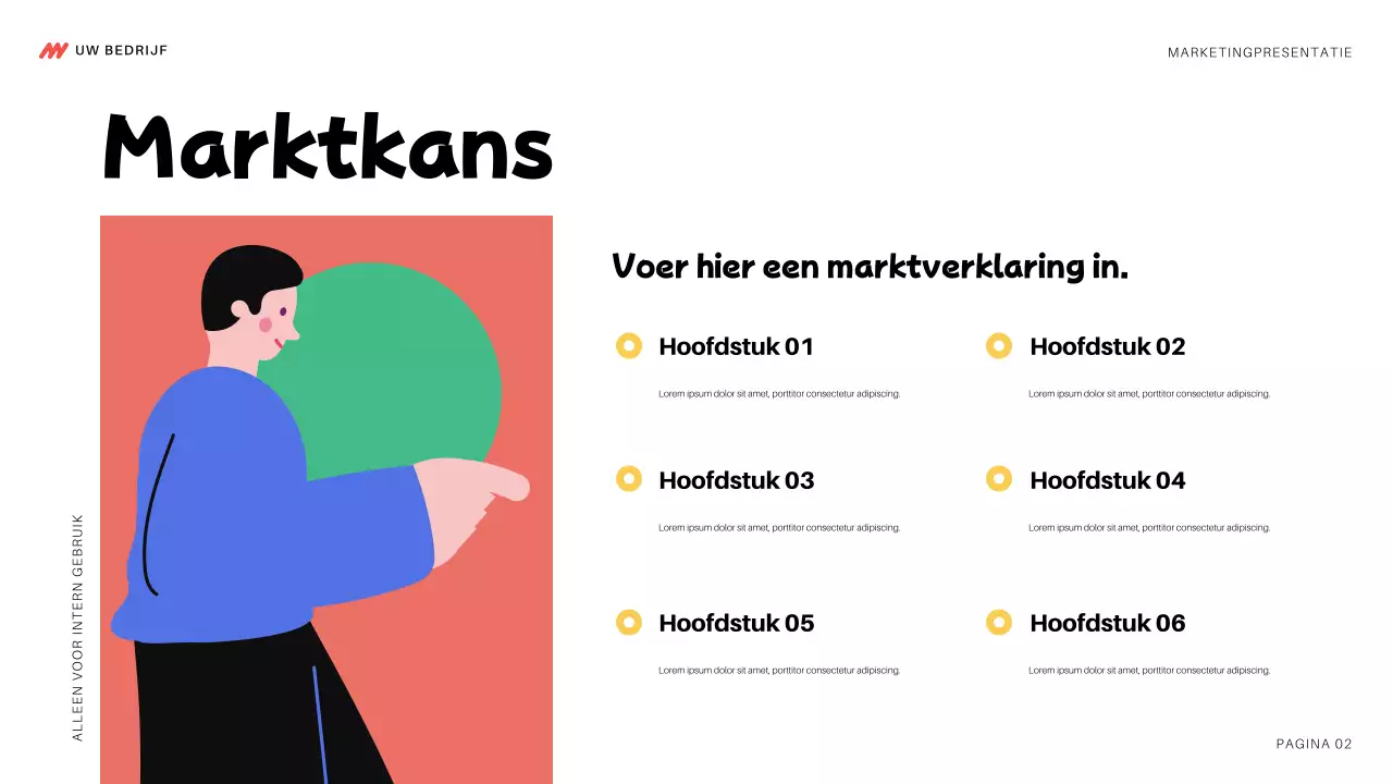 kleurrijke moderne marketingpresentatie