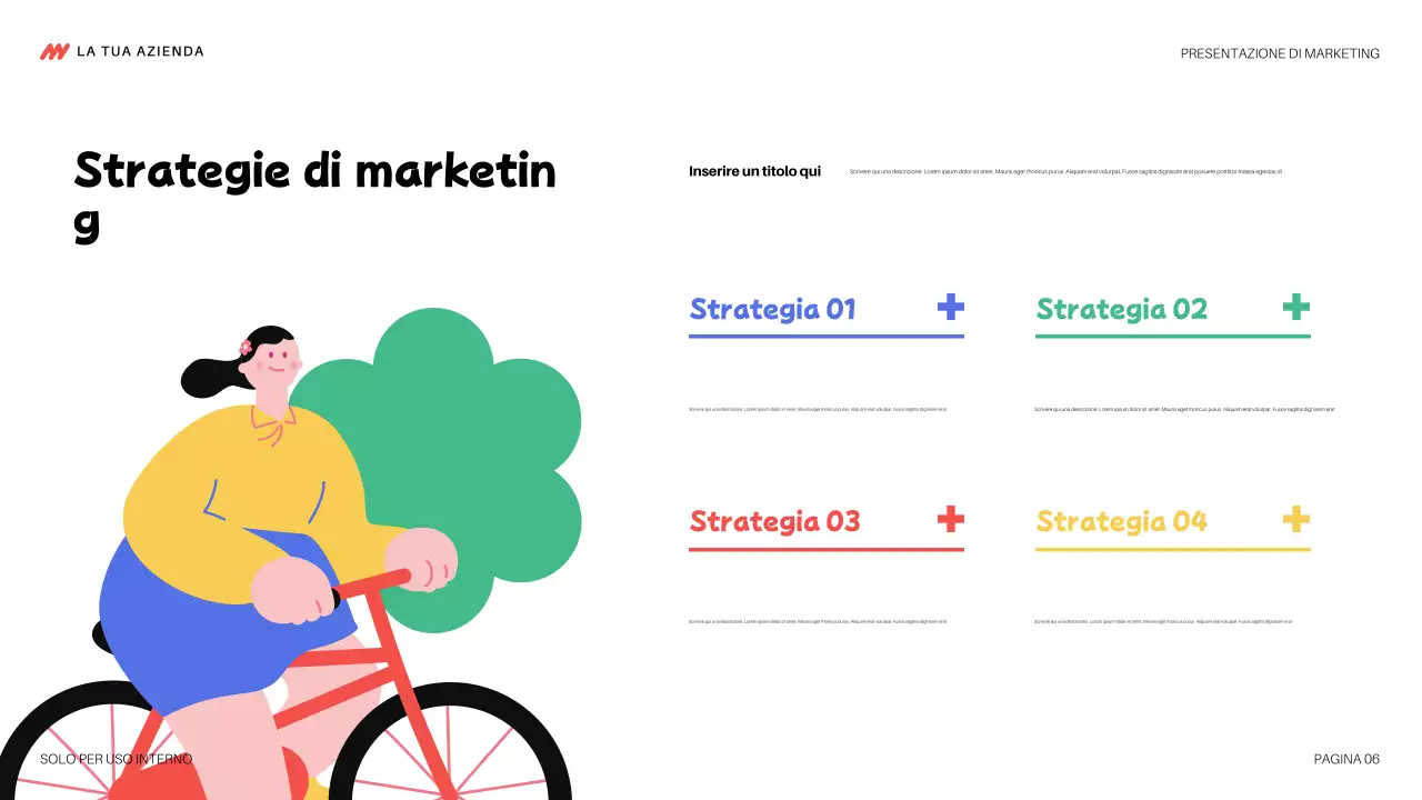 presentazione di marketing moderna e colorata