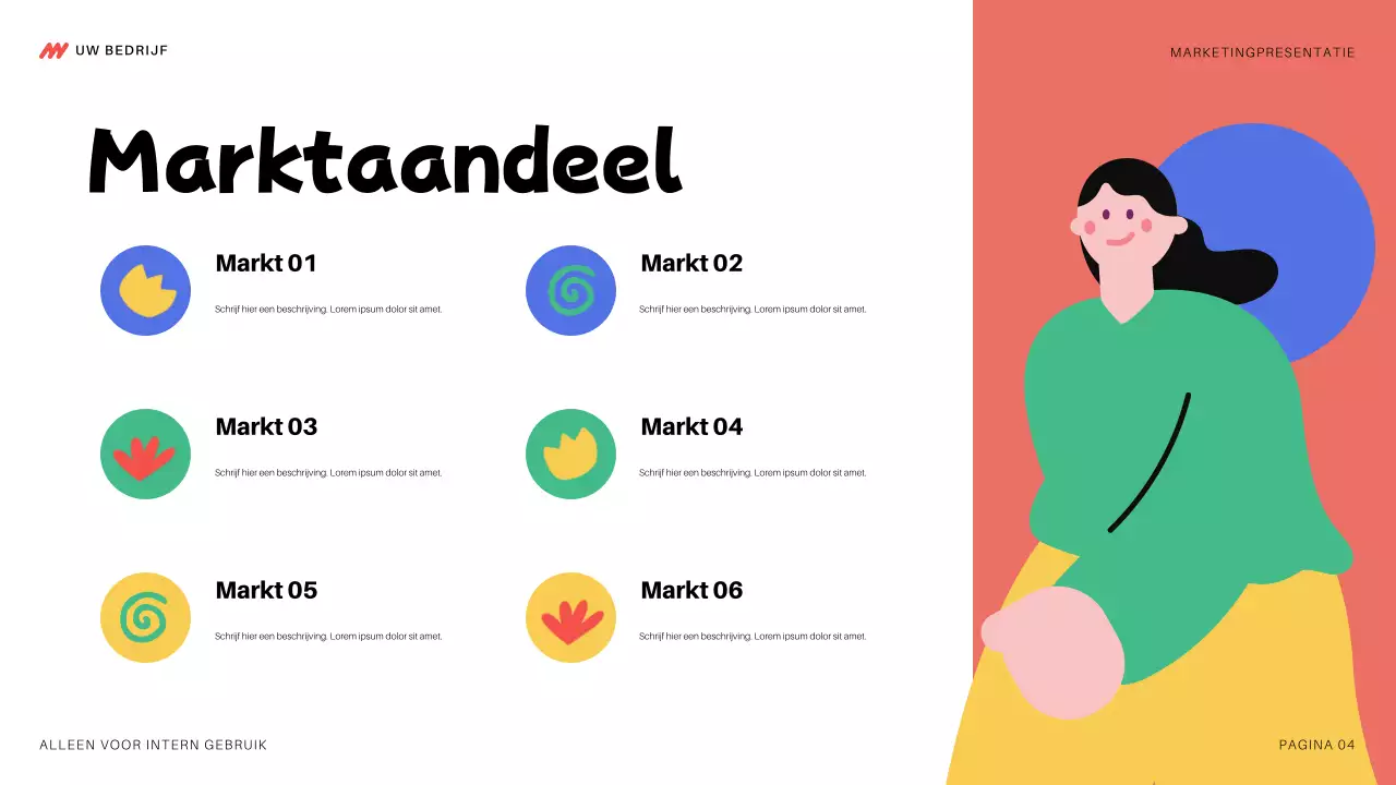 kleurrijke moderne marketingpresentatie