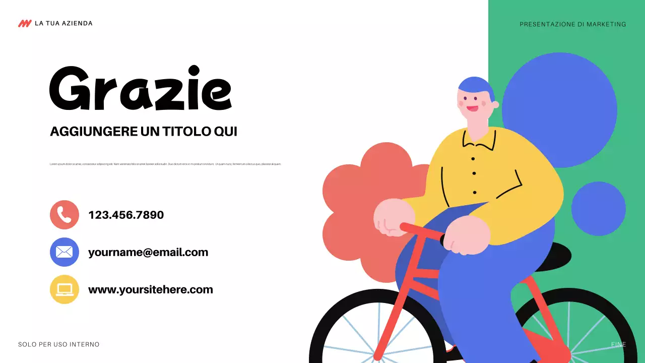 presentazione di marketing moderna e colorata