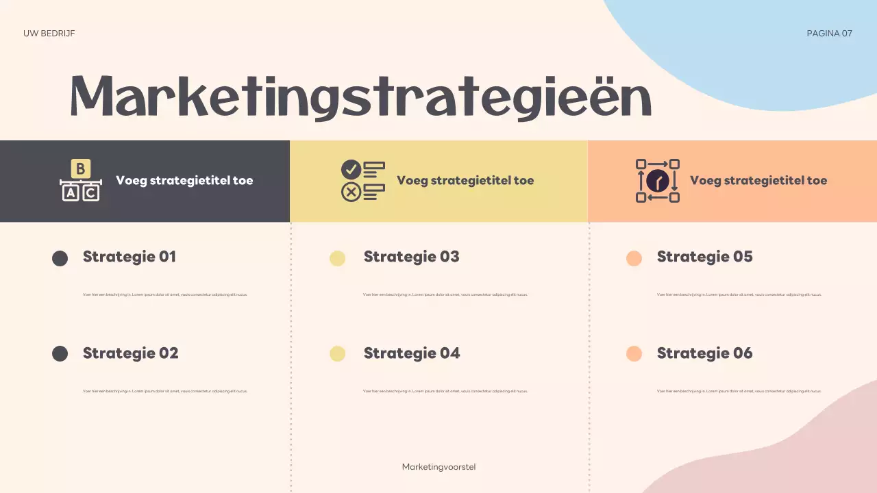 beige abstract marketing proposal presentation