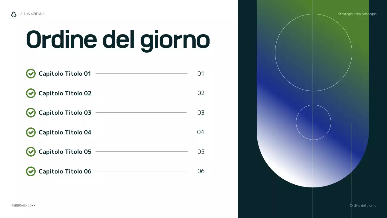 piano di marketing verde e moderno