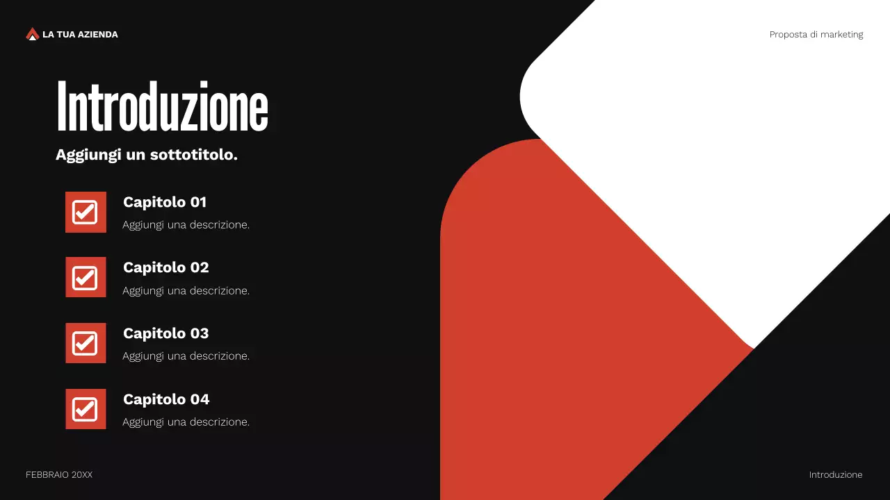 documento di proposta di marketing geometrico rosso