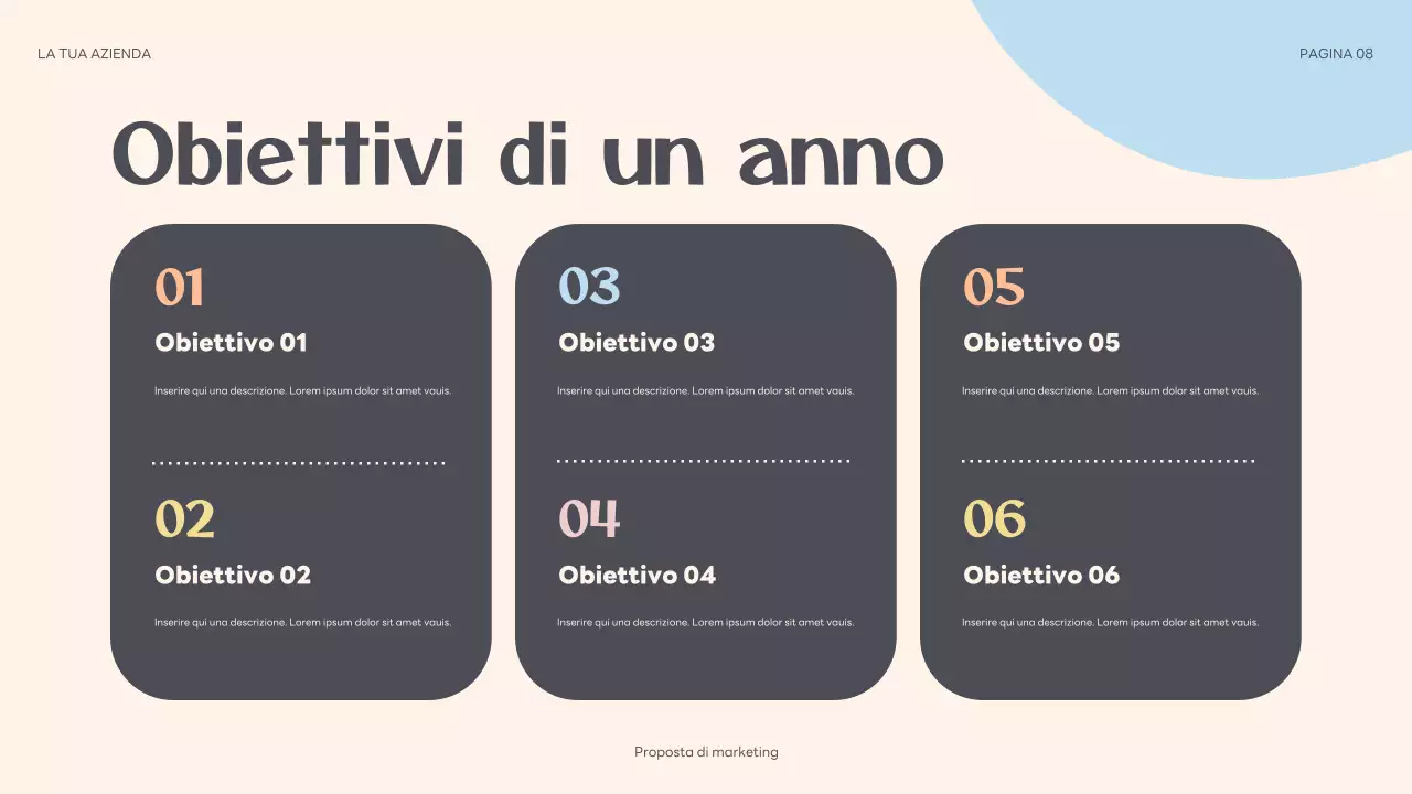 presentazione della proposta di marketing astratta beige