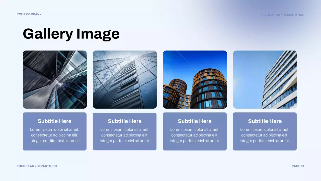 Blue Muted Modern IT Solution Presentation
