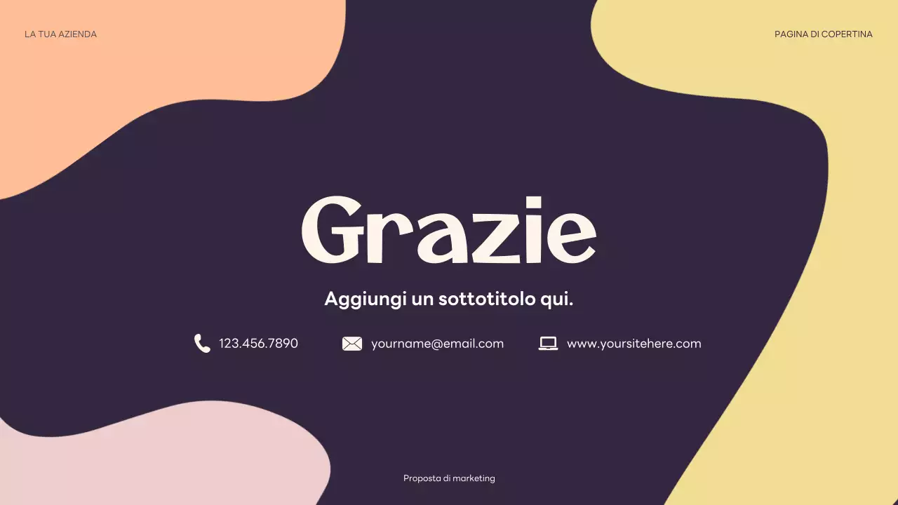 presentazione della proposta di marketing astratta beige