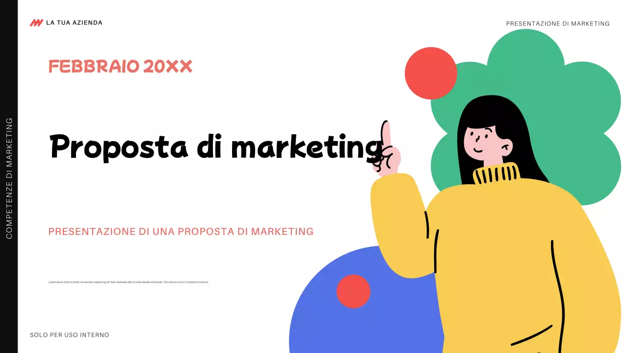 presentazione di marketing moderna e colorata