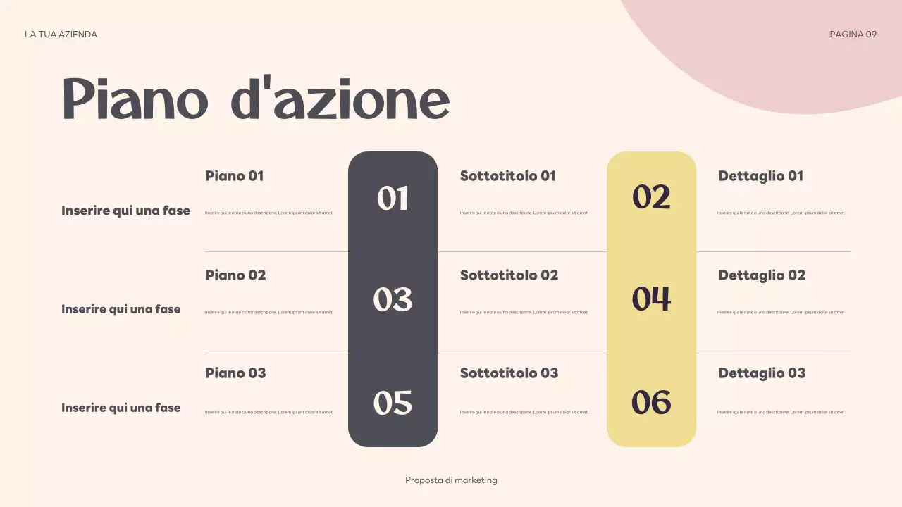 presentazione della proposta di marketing astratta beige