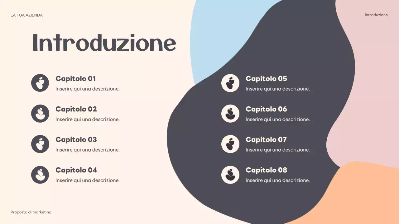 presentazione della proposta di marketing astratta beige