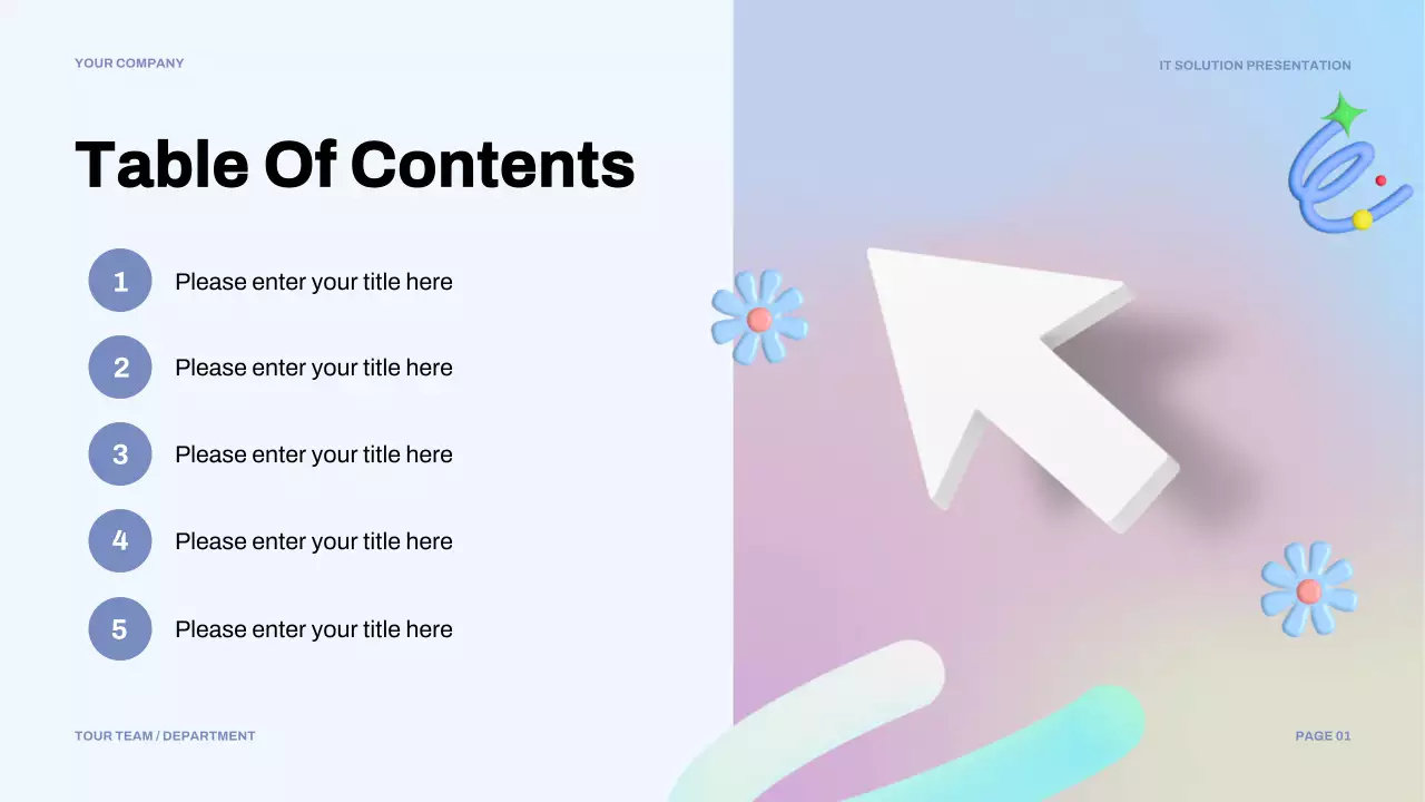 Blue Muted Modern IT Solution Presentation