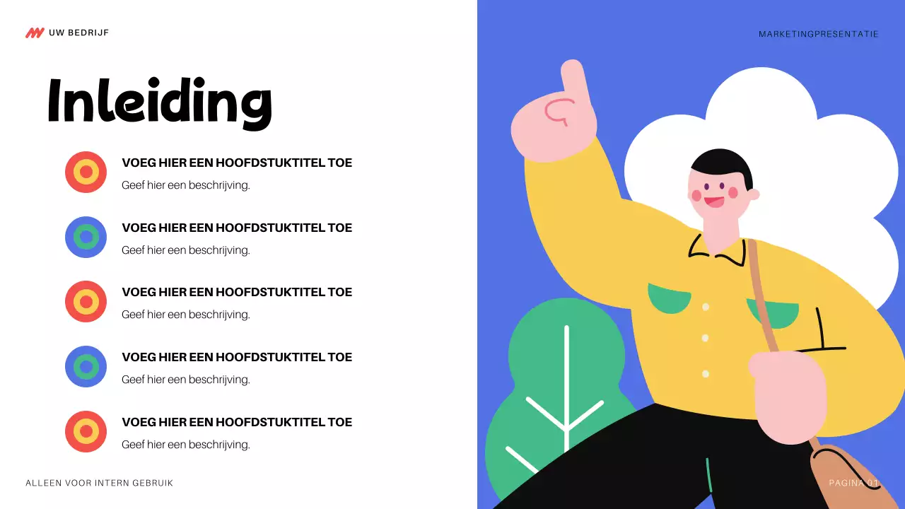 kleurrijke moderne marketingpresentatie