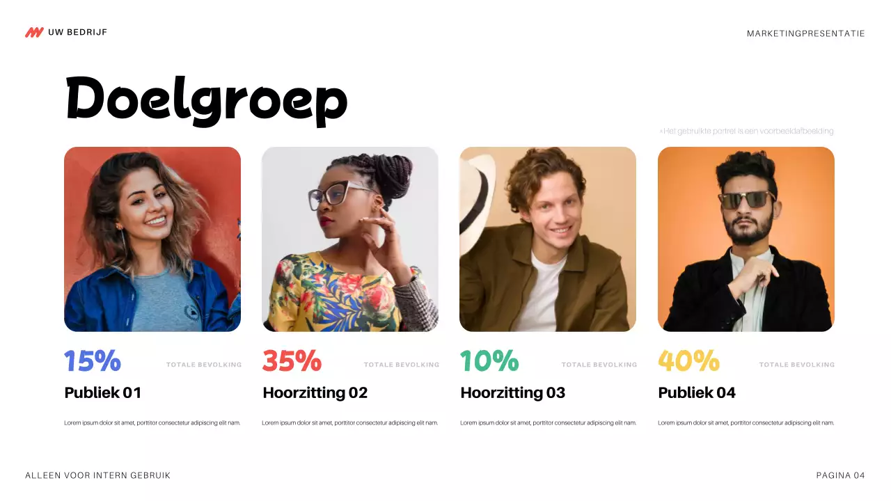 kleurrijke moderne marketingpresentatie