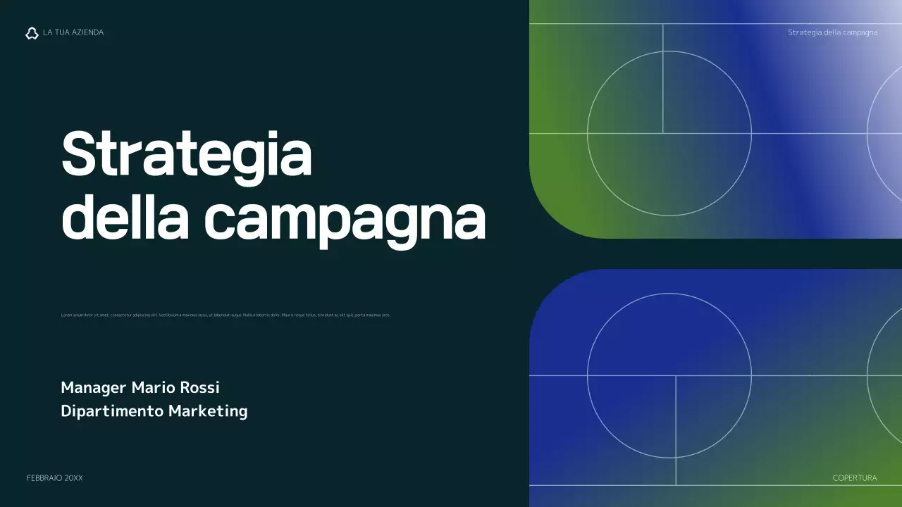 piano di marketing verde e moderno