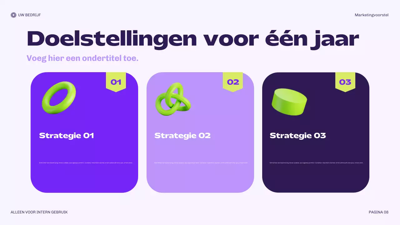 Paars modern marketingdocument