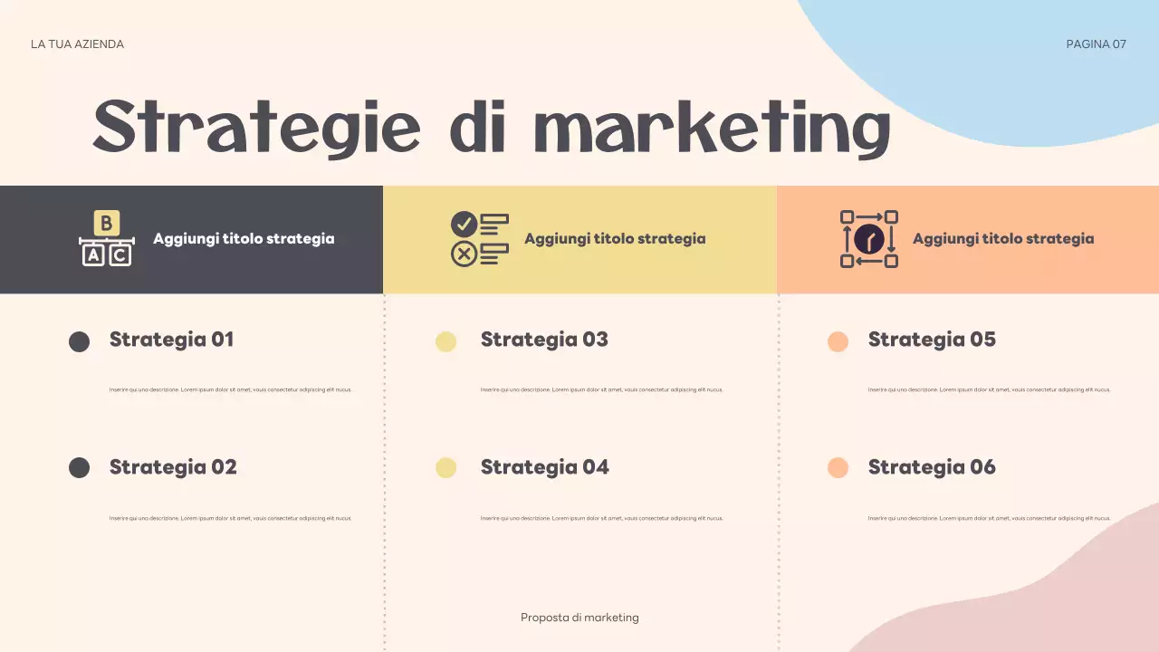 presentazione della proposta di marketing astratta beige