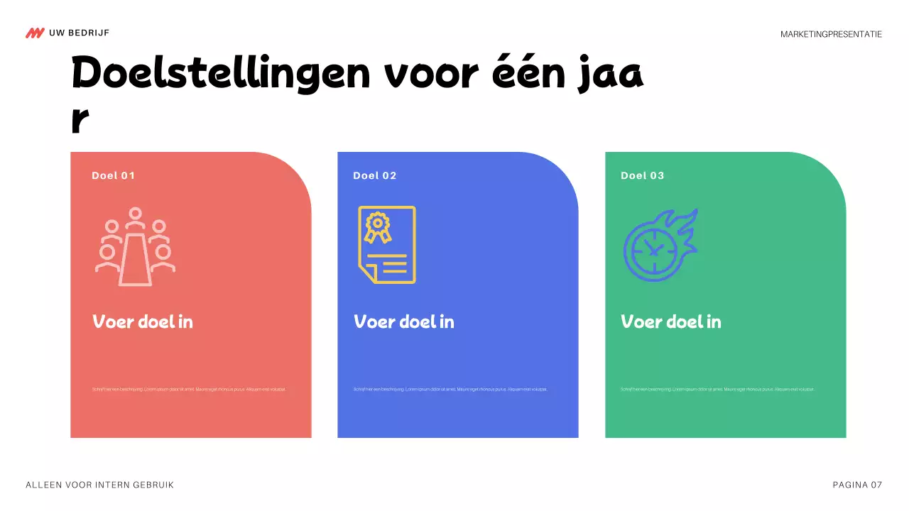 kleurrijke moderne marketingpresentatie