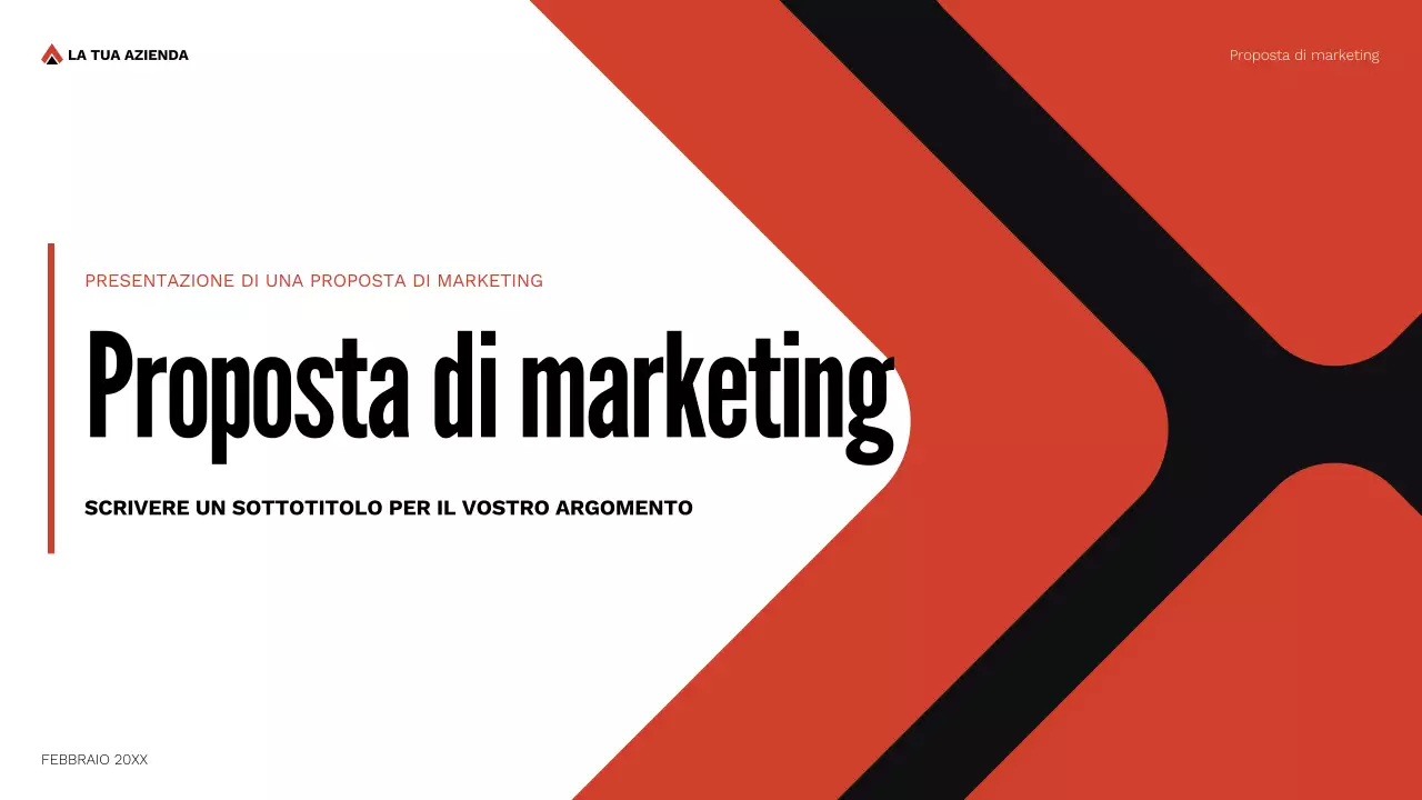 documento di proposta di marketing geometrico rosso