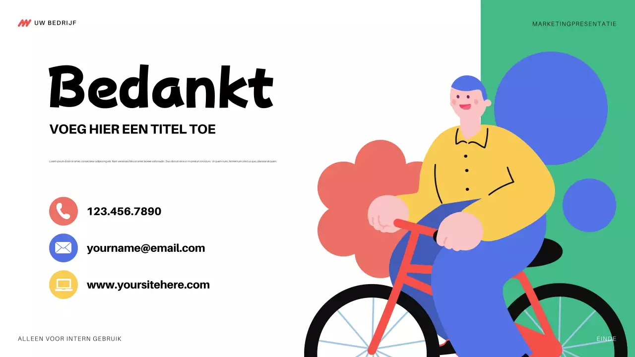 kleurrijke moderne marketingpresentatie