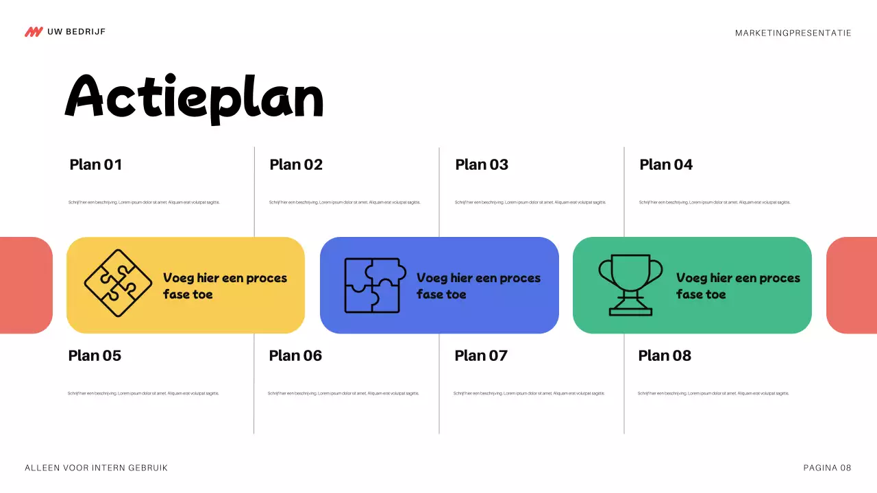 kleurrijke moderne marketingpresentatie