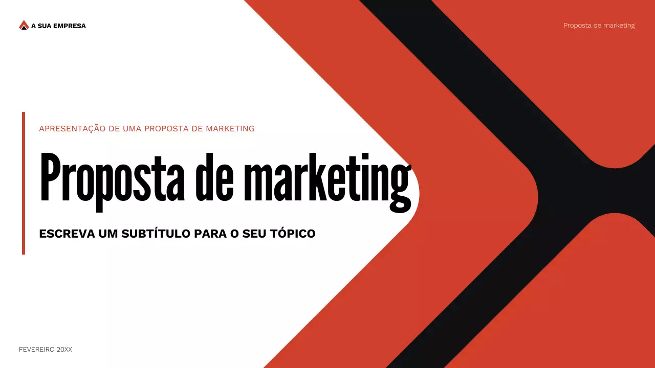 documento de proposta de marketing geométrico vermelho
