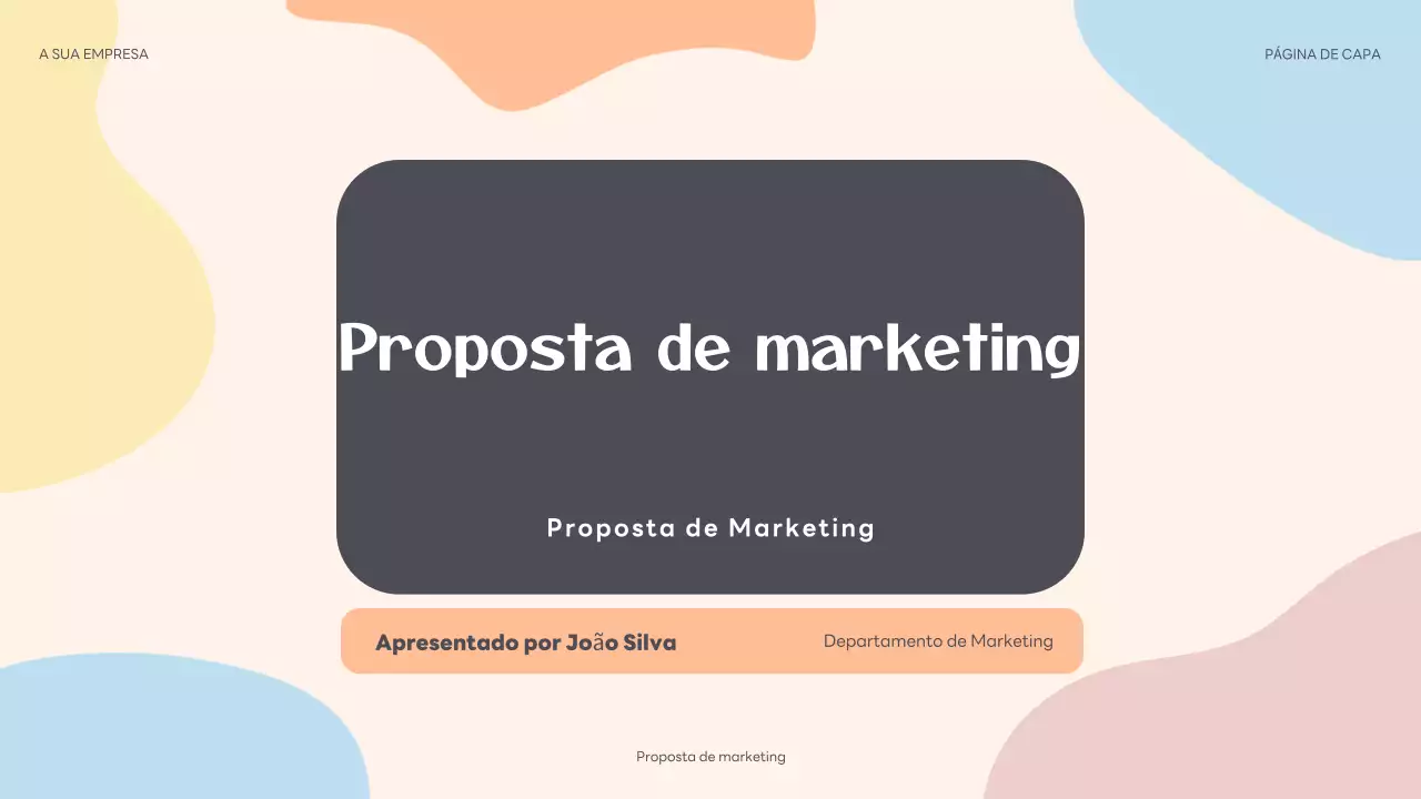 apresentação de proposta de marketing abstrata bege