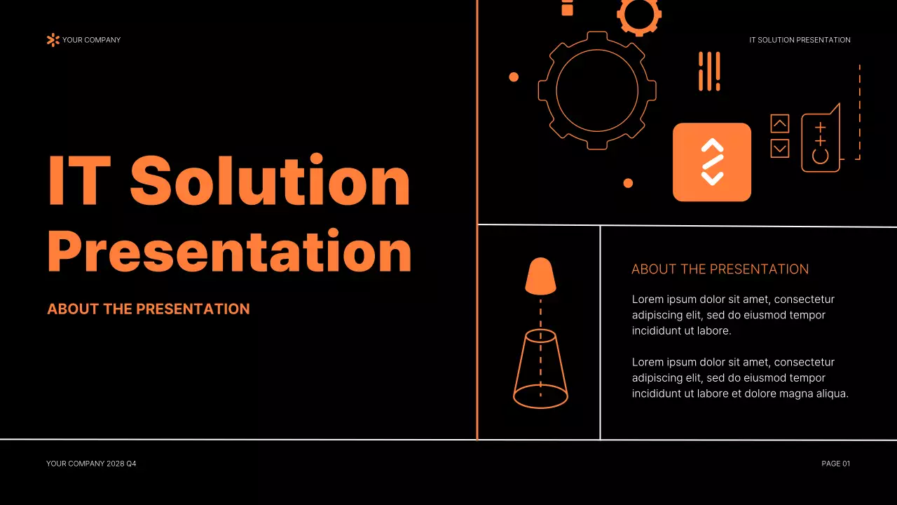 Orange Modern IT Solution Presentation