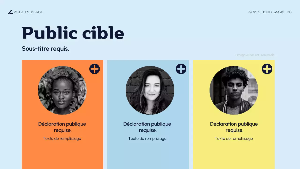 proposition de marketing moderne orange