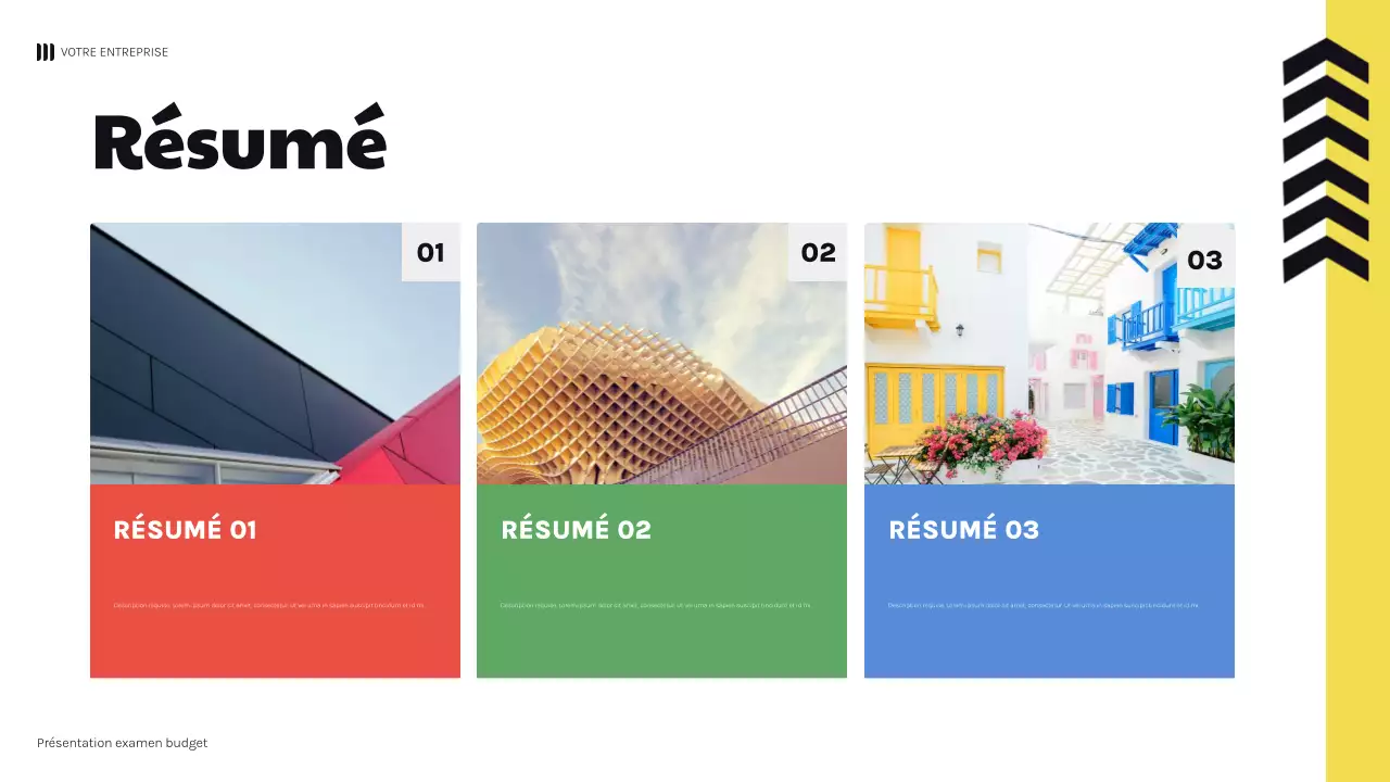 présentation géométrique noire et audacieuse de la finance