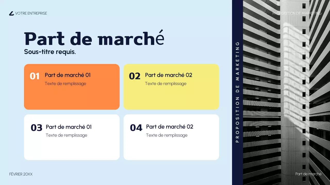 proposition de marketing moderne orange