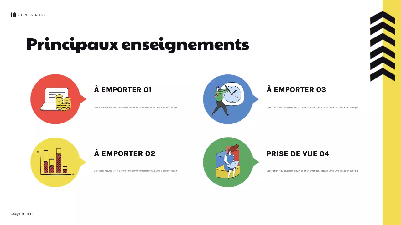 présentation géométrique noire et audacieuse de la finance